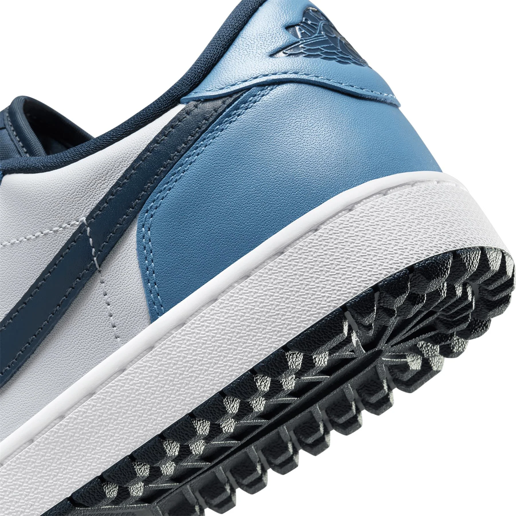 Air Jordan 1 Low Golf Shoes White/Armory Navy/Aegean Storm - Image 7