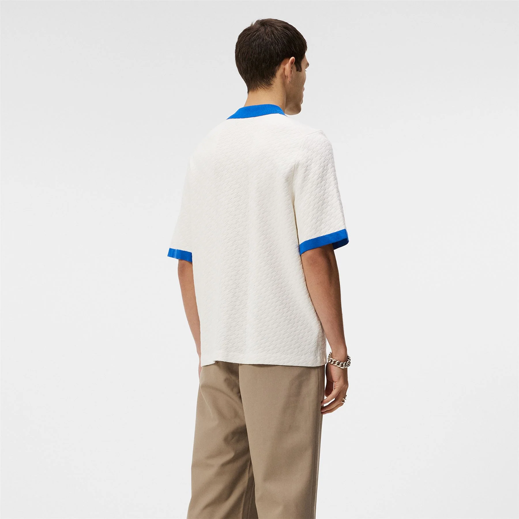 Rayne Jacquard Monogram Shirt Cloud White - Image 3