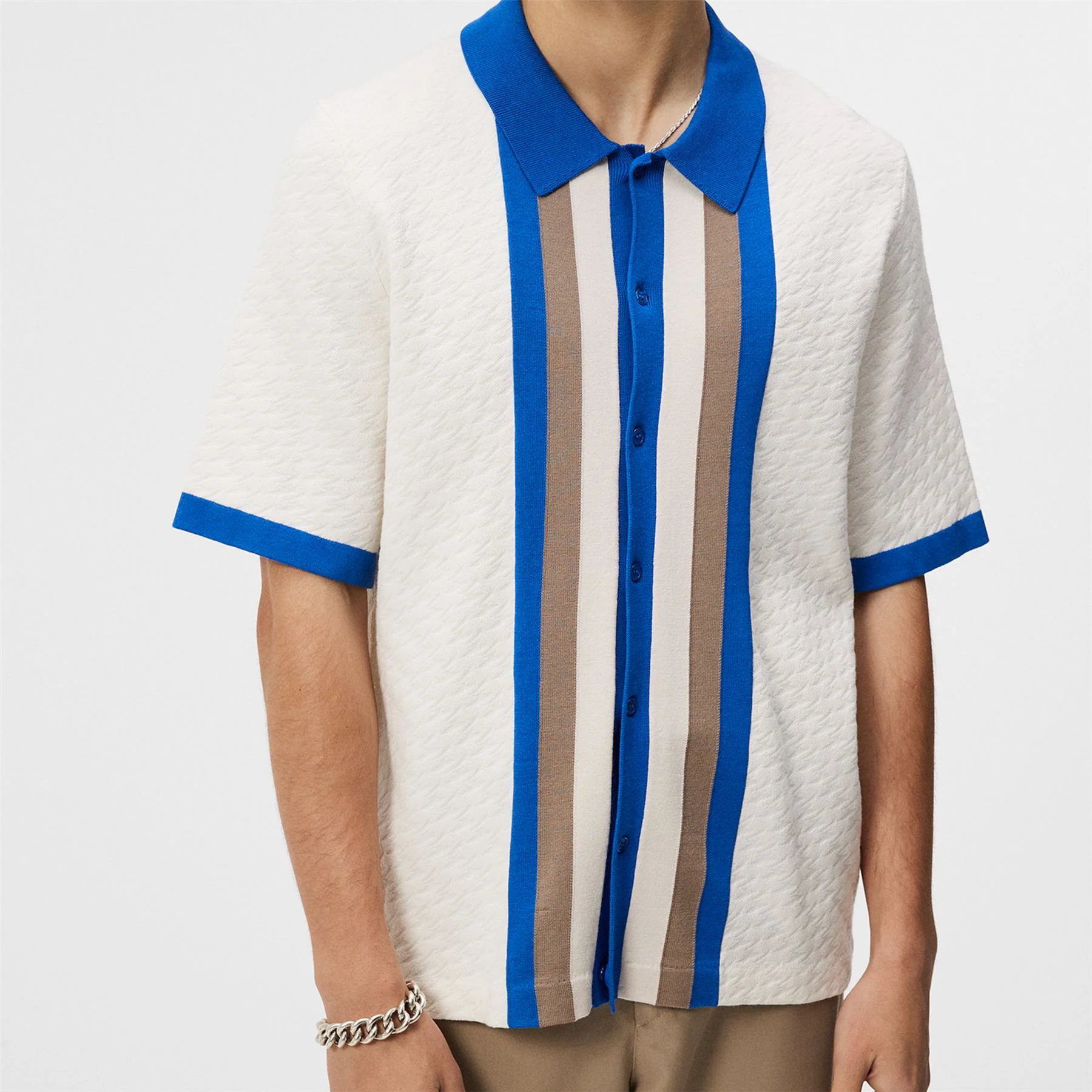 Rayne Jacquard Monogram Shirt Cloud White - Image 5