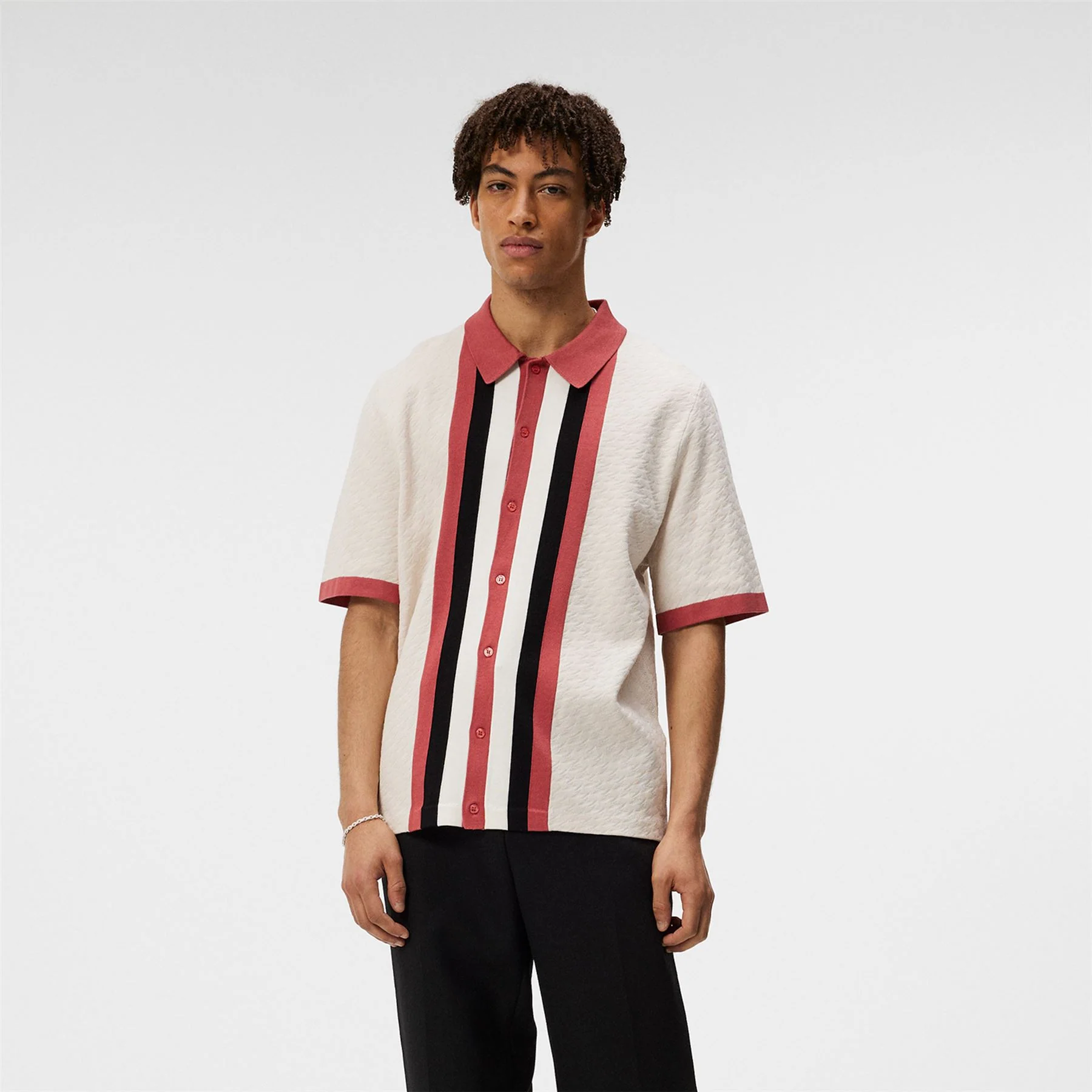 Rayne Jacquard Monogram Shirt Moonbeam - Image 4