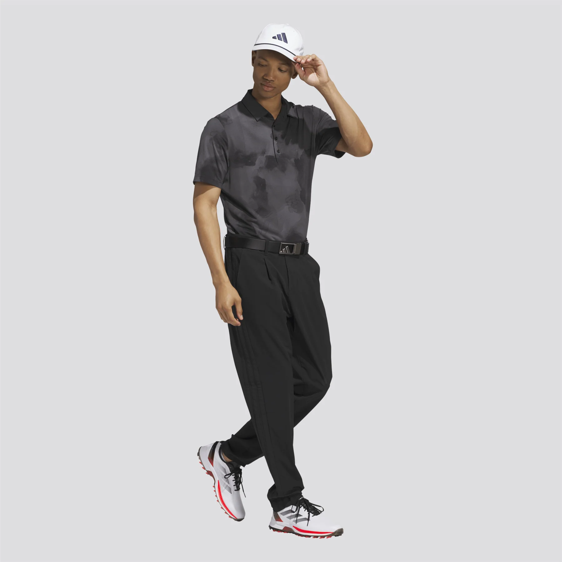 Ultimate365 Printed Tour Polo Black/Gray - Image 3