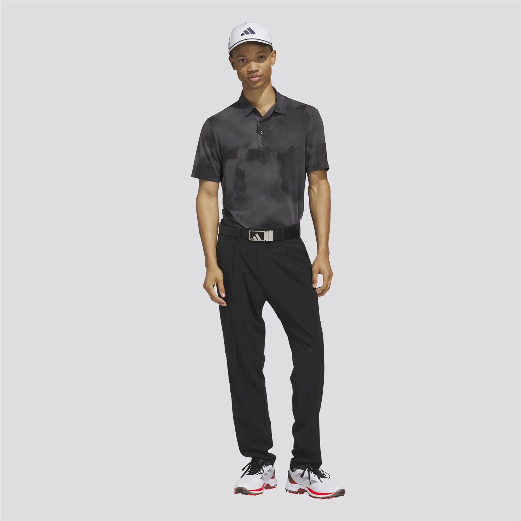 Ultimate365 Printed Tour Polo Black/Gray - Image 4