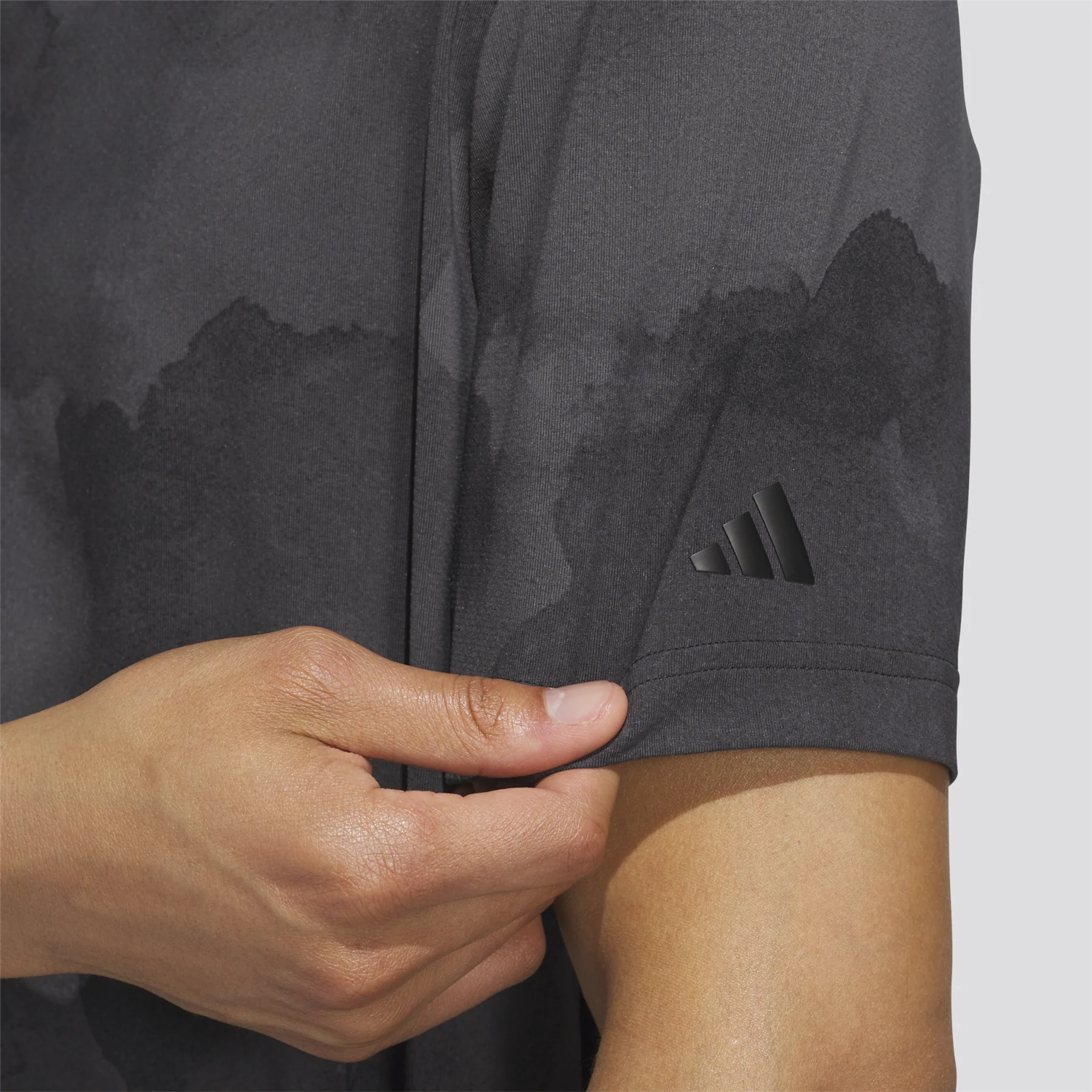 Ultimate365 Printed Tour Polo Black/Gray - Image 5