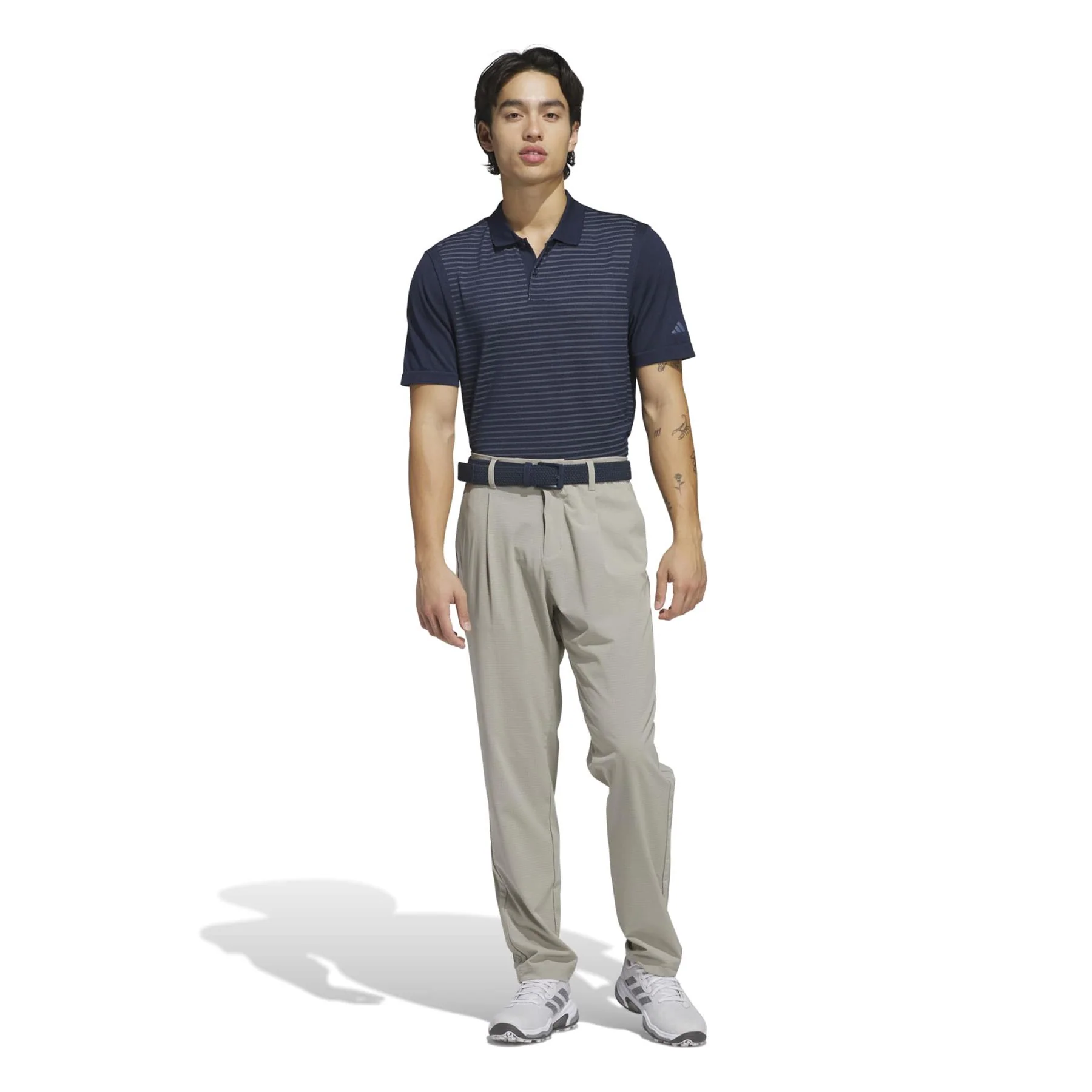 Ultimate365 Tour Seamless Stripe Polo Collegiate Navy - Image 4
