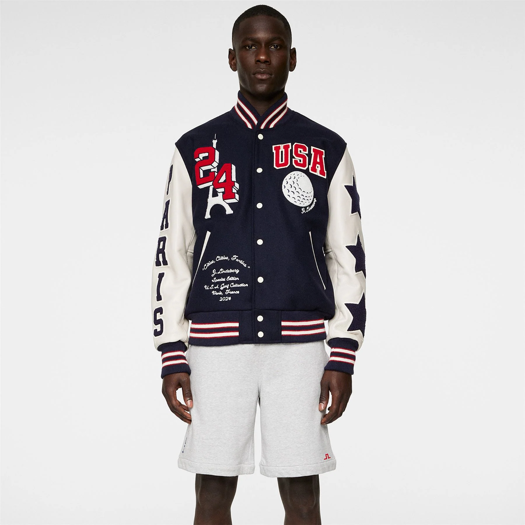 USA Golf Golden Bear Wool Jacket Estate Blue - Image 4