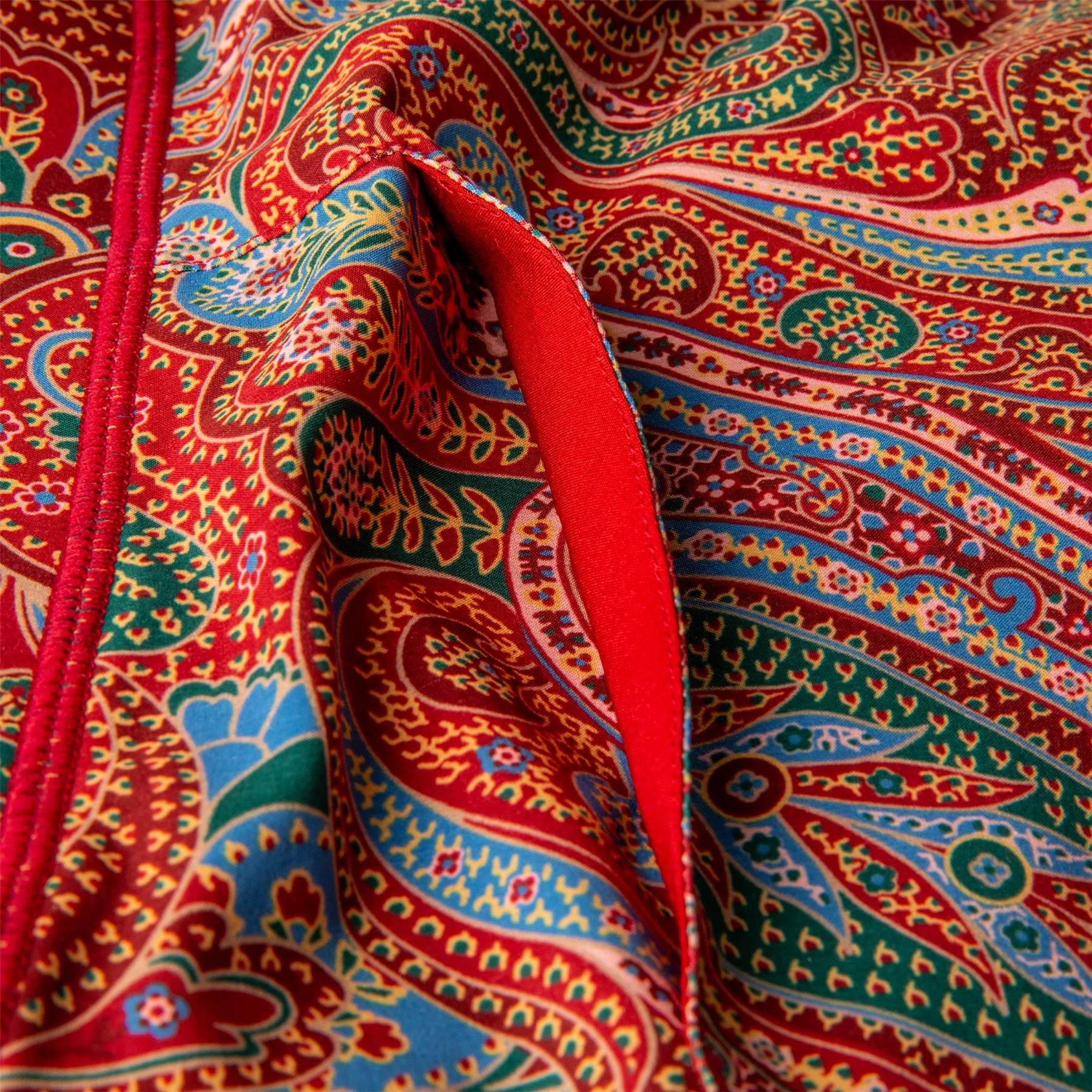 Womens Paisley Pleated Four-Way-Stretch Skort Ancient Madder Paisley - Image 3