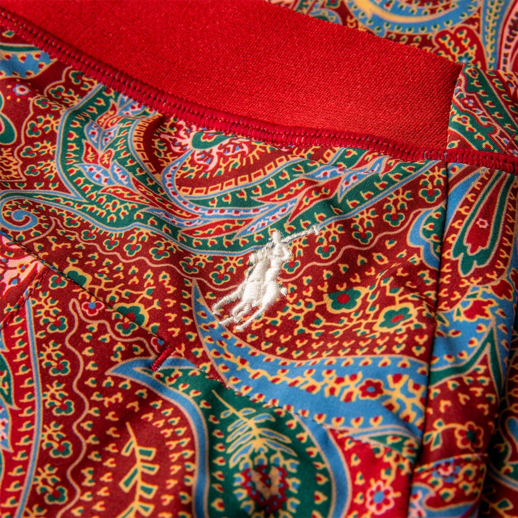 Womens Paisley Pleated Four-Way-Stretch Skort Ancient Madder Paisley - Image 4