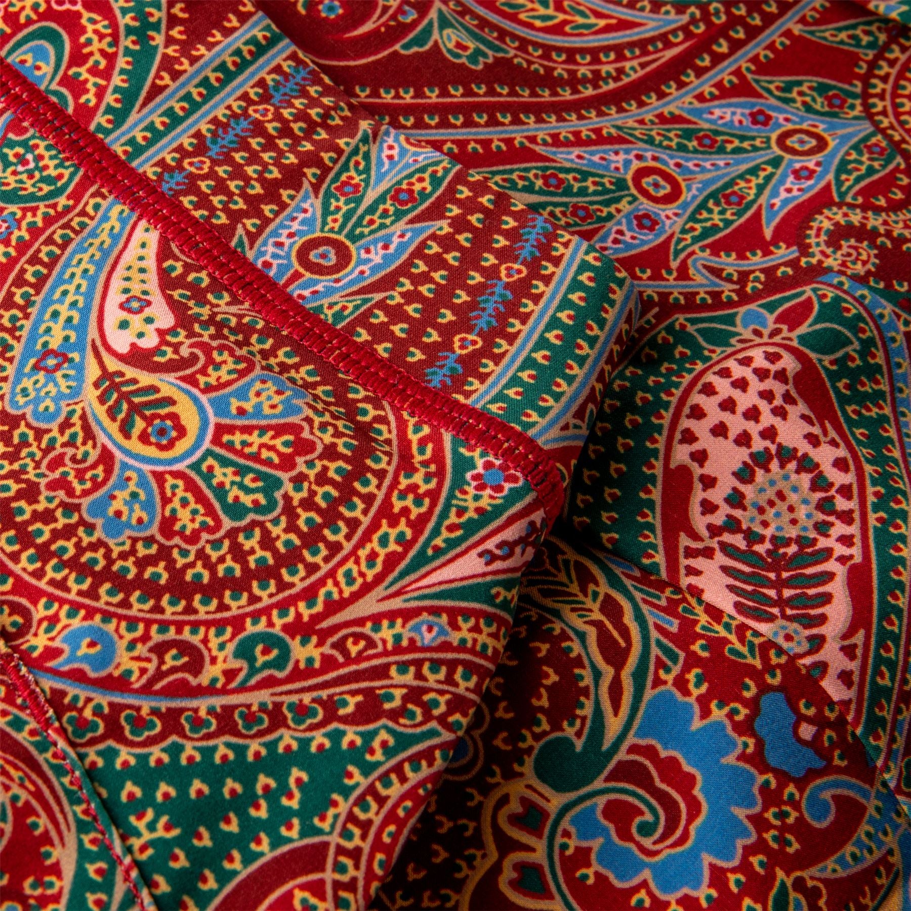 Womens Paisley Pleated Four-Way-Stretch Skort Ancient Madder Paisley - Image 5