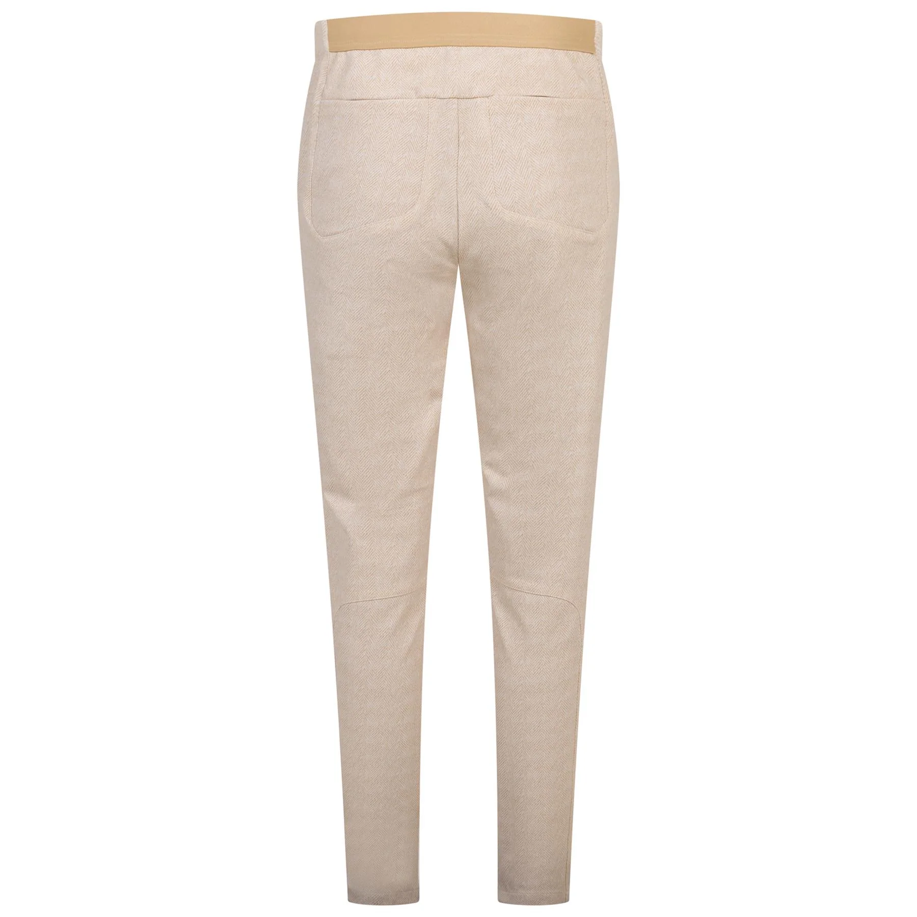 Womens Slim Fit Herringbone Stretch Pant Tan Herringbone Multi - Image 4