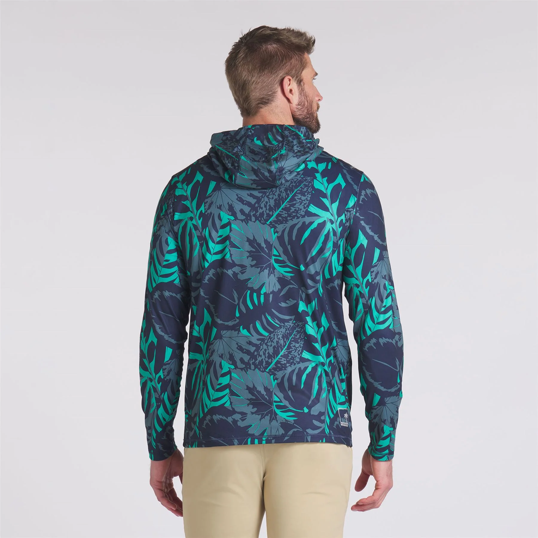 x PTC Palm Glitch Hoodie Deep Navy/Sparkling Green - Image 3