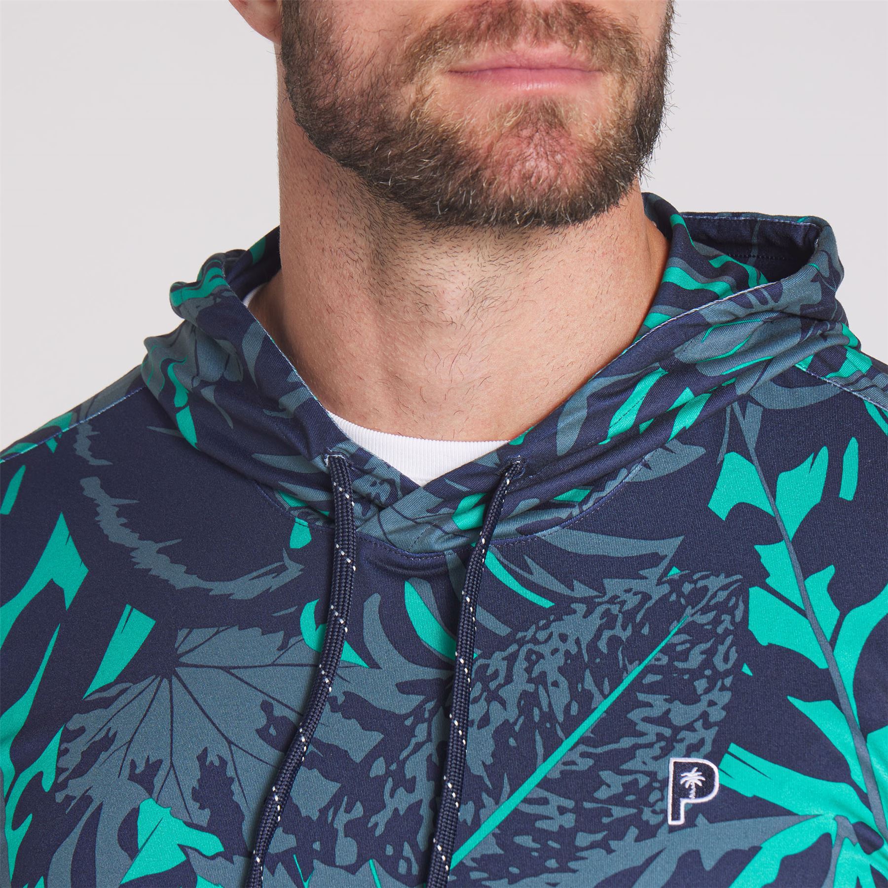x PTC Palm Glitch Hoodie Deep Navy/Sparkling Green - Image 4