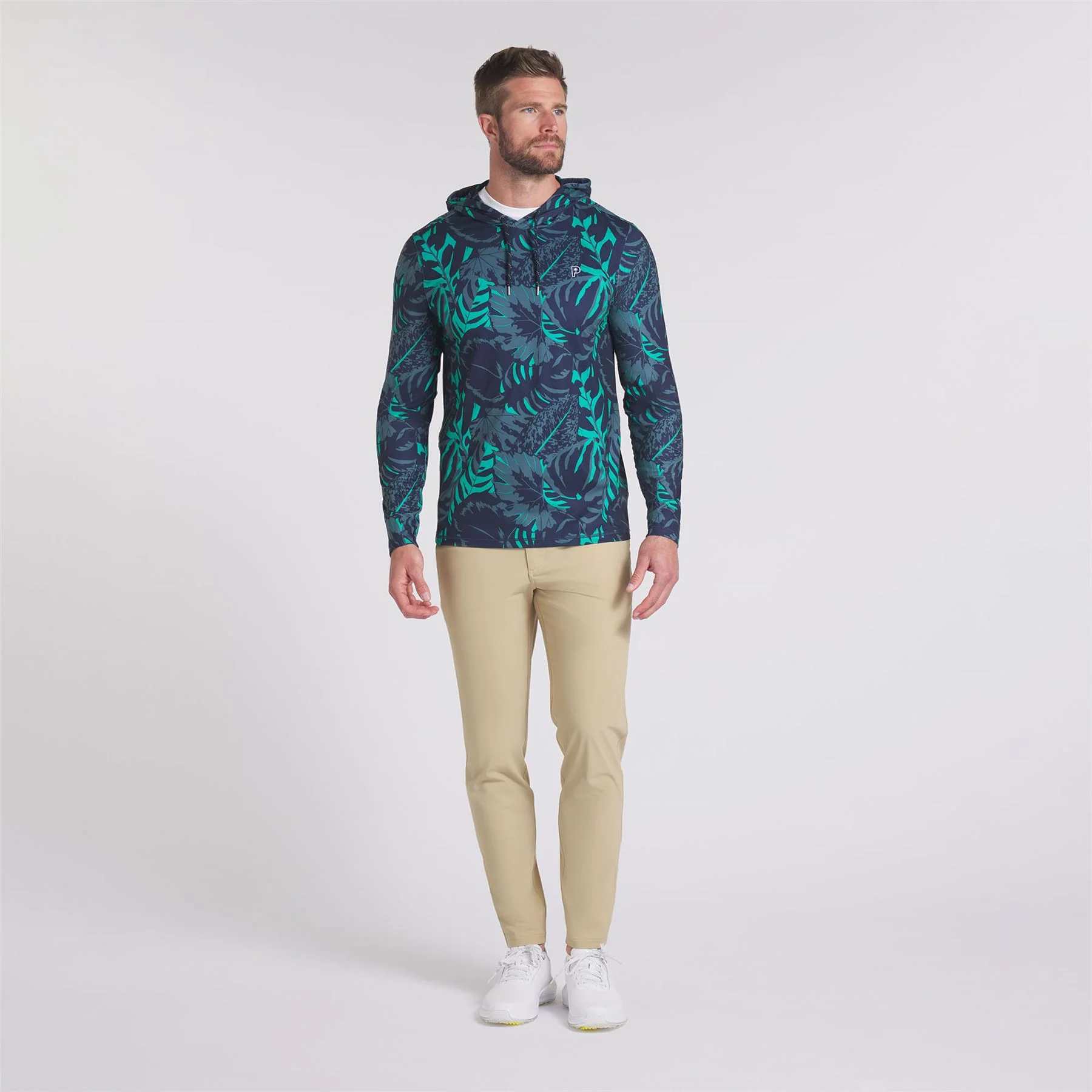 x PTC Palm Glitch Hoodie Deep Navy/Sparkling Green - Image 5