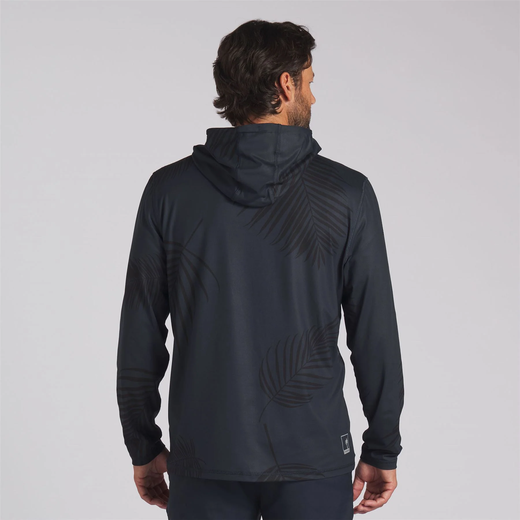 X PTC Palm Print Hoodie Deep Navy - Image 3