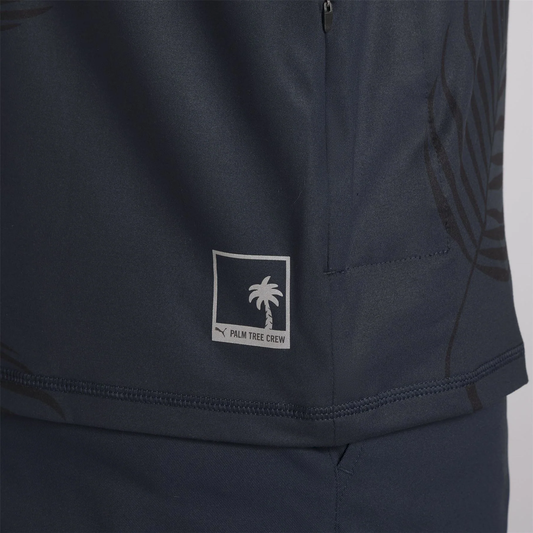 X PTC Palm Print Hoodie Deep Navy - Image 4